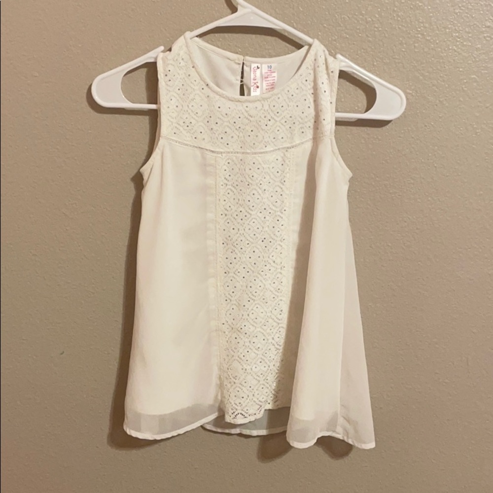 White dressy shirt.